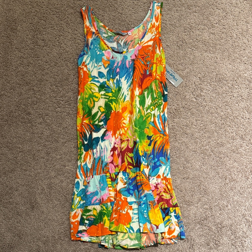 Bright Floral Tank Dress by Lilly Pulitzer - Multicolor